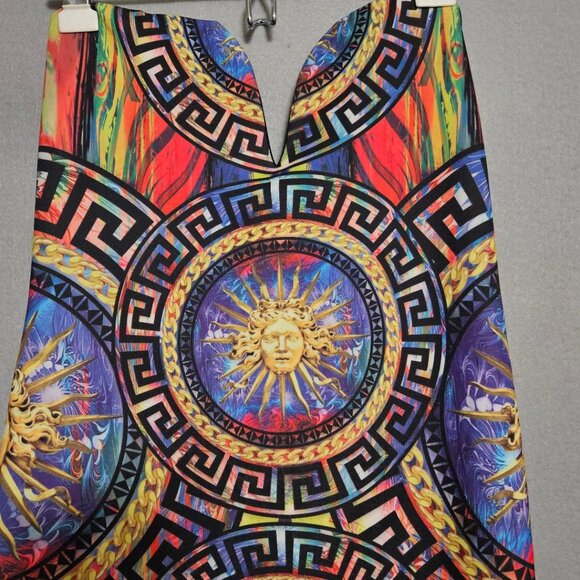 Medusa Venetian Strapless Bodycon Dress Gianni Style Cocktail Party Event Sz 3XL - Picture 5 of 11